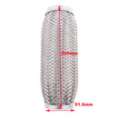 Car SUV Stainless Steel 500mm Exhaust Pipe Silencer Muffler End Tips 52mm