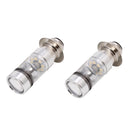2pcs H6 100W Durable and Practical Fog Led Bulbs Ice Blue