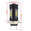 2pcs H7 60W Durable and Practical Fog Led Backup Bulbs White