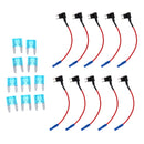 10 Pack 16AWG Add A Circuit Inline Fuse Holder Tap and 15Amp APM Fuses Blade
