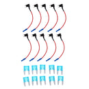 10 Pack 16AWG Add A Circuit Inline Fuse Holder Tap and 15Amp APM Fuses Blade