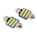 2pcs 31mm White Car Interior Dome Roof Over Head Light Lamp Bulbs DC 9V-26V