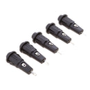 5 Pieces Chassis Panel Mount Glass Tube Fuse Holder For 5x20mm Fuse