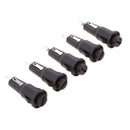 5 Pieces Chassis Panel Mount Glass Tube Fuse Holder For 5x20mm Fuse