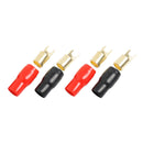 2 Pairs 4 AWG Car Audio Power Ground Wire Fork Terminal Connector Brass