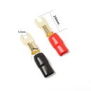 2 Pairs 4 AWG Car Audio Power Ground Wire Fork Terminal Connector Brass