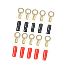 5 Pairs 8 AWG Car Audio Power Ground Wire Ring Terminal Connector Brass