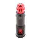 Car Cigarette Lighter Male Plug Connector On Off Switch with Red LED Light