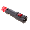 Car Cigarette Lighter Male Plug Connector On Off Switch with Red LED Light