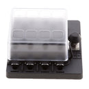 1 In 8 Out Car Boat Automotive Mini/MIRCO2 Blade Fuse Block Holder Panel