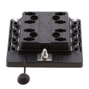 1 In 8 Out Car Boat Automotive Mini/MIRCO2 Blade Fuse Block Holder Panel