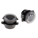 2 Pieces 4'' 30W LED Fog Light White RGB Halo Ring for Jeep Wrangler LJ JK Dodge
