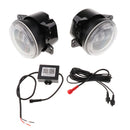 2 Pieces 4'' 30W LED Fog Light White RGB Halo Ring for Jeep Wrangler LJ JK Dodge