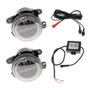 2 Pieces 4'' 30W LED Fog Light White RGB Halo Ring for Jeep Wrangler LJ JK Dodge