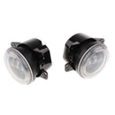2 Pieces 4'' 30W LED Fog Light White RGB Halo Ring for Jeep Wrangler LJ JK Dodge