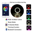 2 Pieces 4'' 30W LED Fog Light White RGB Halo Ring for Jeep Wrangler LJ JK Dodge