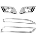 Pack of 4 Front Rear Fog Light Frame Cover Trim Decor Replace for Buick Envision Sliver