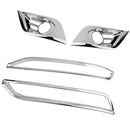 Pack of 4 Front Rear Fog Light Frame Cover Trim Decor Replace for Buick Envision Sliver