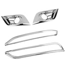 Pack of 4 Front Rear Fog Light Frame Cover Trim Decor Replace for Buick Envision Sliver