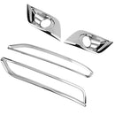 Pack of 4 Front Rear Fog Light Frame Cover Trim Decor Replace for Buick Envision Sliver