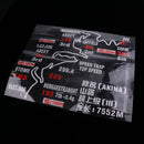 Car Auto Body Sticker Funny Race Track Rear Windshield Window Decal White