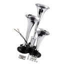 12V-24V Car 110-135dB Triple Trumpet Train Air Horn with Electric Solenoid