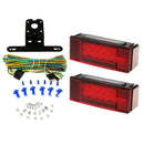 2 Pieces LED Square Lights Trailer Side Lamp License Plate Lamp Wiring Kit