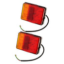 2 Pieces 10-30V LED Square Lights Trailer Side Lamp License Plate Lamp