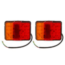 2 Pieces 10-30V LED Square Lights Trailer Side Lamp License Plate Lamp