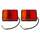 2 Pieces 10-30V LED Square Lights Trailer Side Lamp License Plate Lamp