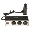 3 Way USB Plug Charger Socket Splitter Cigarette Lighter for Universal