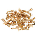 High Quality 50Pcs Brass Crimp Terminal Cable Locking Female Spade 6.3mm
