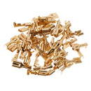High Quality 50Pcs Brass Crimp Terminal Cable Locking Female Spade 6.3mm