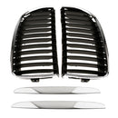 2 Pieces Car Front Bumper Hood Grille Grills For BMW M3 E90 E91 2005 - 2008