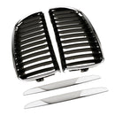 2 Pieces Car Front Bumper Hood Grille Grills For BMW M3 E90 E91 2005 - 2008