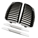 2 Pieces Car Front Bumper Hood Grille Grills For BMW M3 E90 E91 2005 - 2008