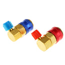 Pair HVAC 1/4 R134a Hi Low Air Condition Quick Connectors Adaptors Coupler Kit