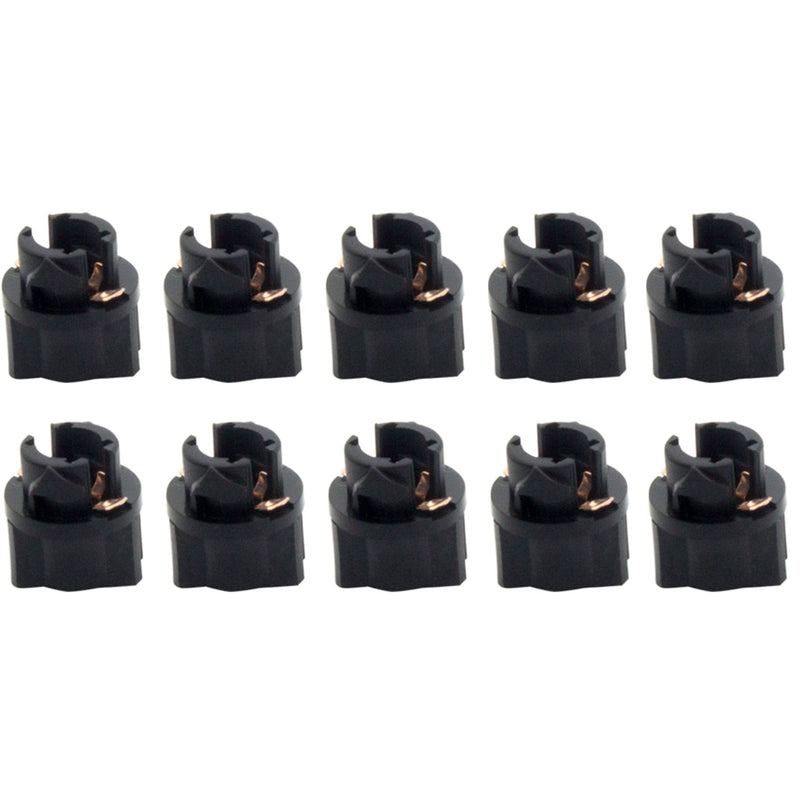 10 Pieces Auto Car Instrument Panel Lamp Dash Light T5 Twist Lock Sockets Base