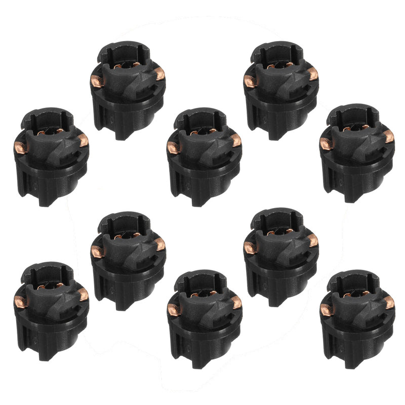 10 Pieces Auto Car Instrument Panel Lamp Dash Light T5 Twist Lock Sockets Base