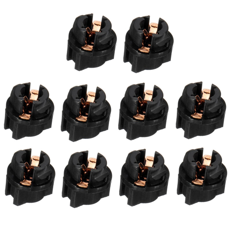 10 Pieces Auto Car Instrument Panel Lamp Dash Light T5 Twist Lock Sockets Base