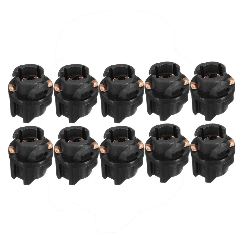 10 Pieces Auto Car Instrument Panel Lamp Dash Light T5 Twist Lock Sockets Base