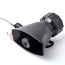 Universal 12V Car Van Alarm Police Fire Loud Speaker Air Horn Black 100W
