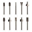 10 Pieces 3mm Straight Shank HSS Woodworking Mini Rotary Router Bits Tools