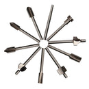 10 Pieces 3mm Straight Shank HSS Woodworking Mini Rotary Router Bits Tools
