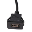 High Quality Car USB2.0 Extension Flush Mount Cable Dashboard Kit Square 1m