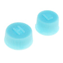 1 Pair Air Conditioning R134a Charging Service High Low Side Port Caps Blue