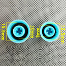 1 Pair Air Conditioning R134a Charging Service High Low Side Port Caps Blue