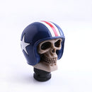 Skull Head Style Universal Car Truck Manual Stick Gear Shift Lever Knob Blue