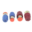 4 Sets High Low Side R12 to R134a Charging Port Adapter A/C Quick Coupling