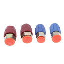 4 Sets High Low Side R12 to R134a Charging Port Adapter A/C Quick Coupling